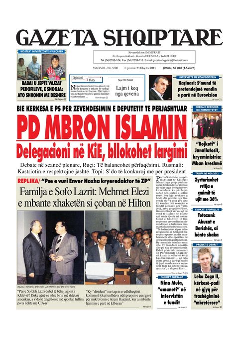 Gazeta Shqiptare 2012-12-23