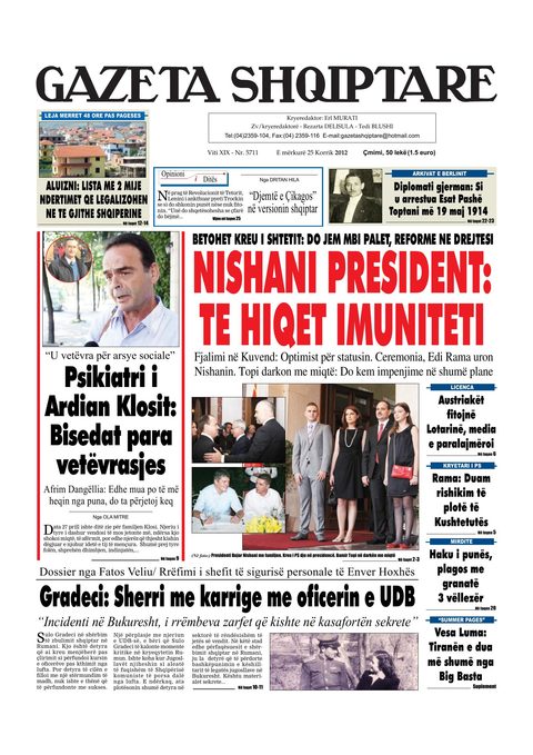 Gazeta Shqiptare 2012-07-25