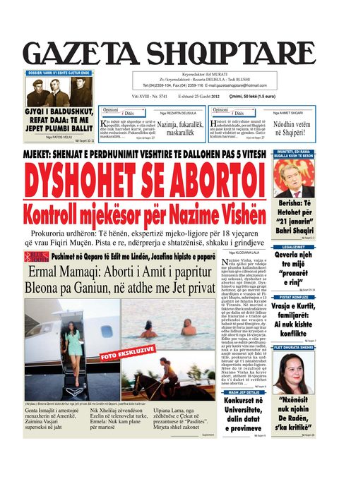 Gazeta Shqiptare 2012-08-25
