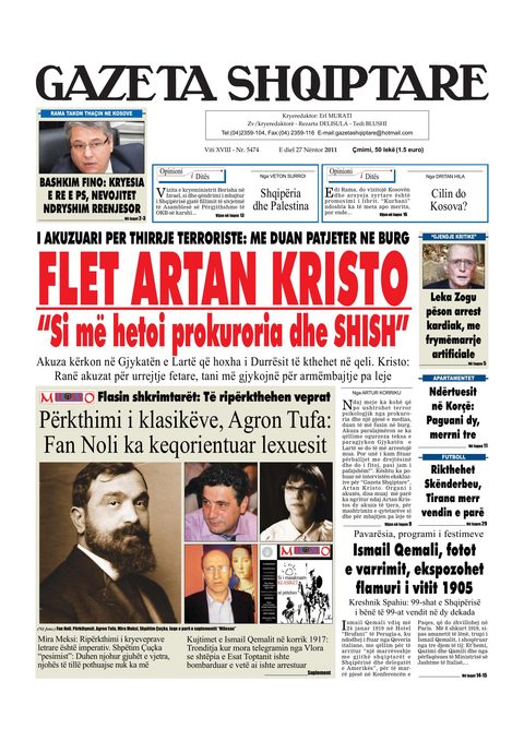 Gazeta Shqiptare 2012-11-27