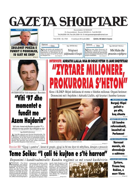 Gazeta Shqiptare 2012-08-28