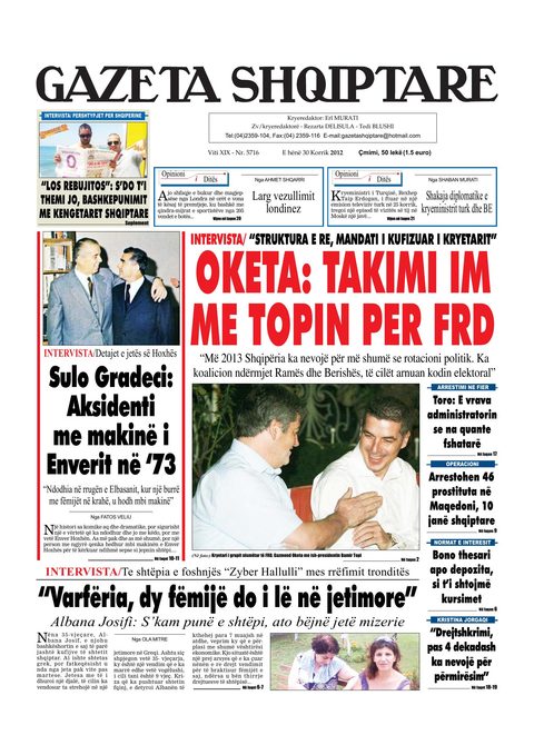 Gazeta Shqiptare 2012-07-30