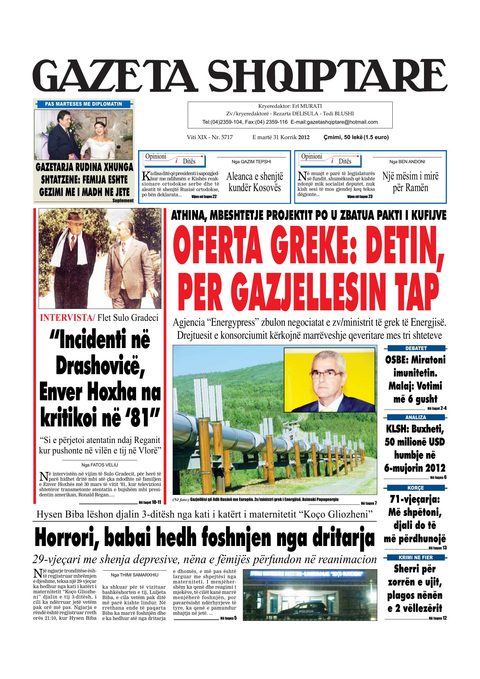 Gazeta Shqiptare 2012-07-31