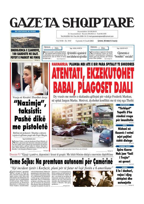 Gazeta Shqiptare 2012-08-31