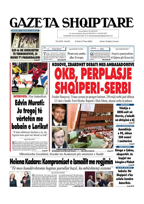 Gazeta Shqiptare 2012-10-31
