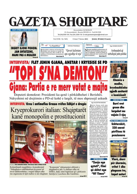 Gazeta Shqiptare 2012-11-07