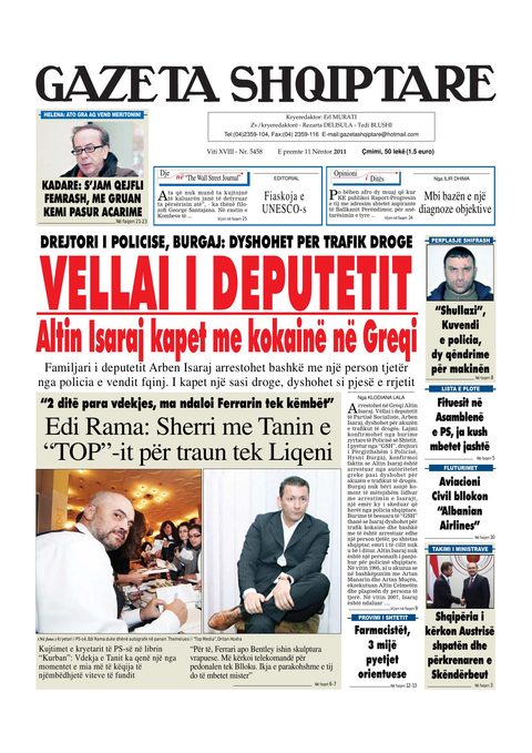 Gazeta Shqiptare 2012-11-11