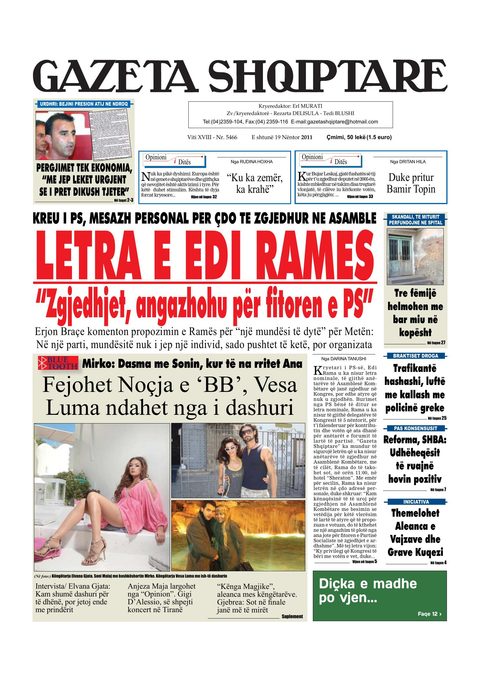 Gazeta Shqiptare 2012-11-19
