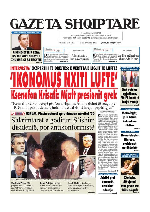 Gazeta Shqiptare 2012-11-20