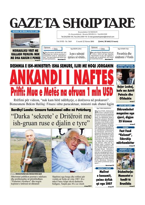 Gazeta Shqiptare 2012-11-22