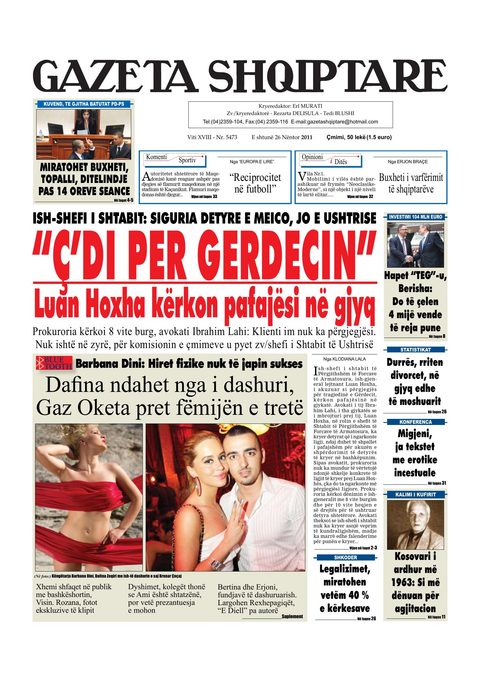 Gazeta Shqiptare 2012-11-26