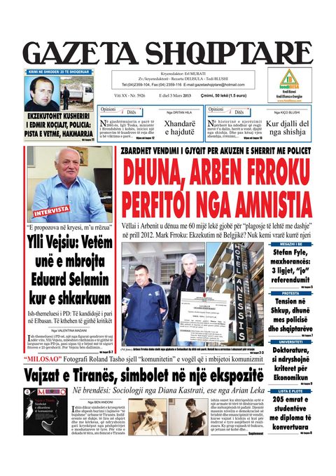 Gazeta Shqiptare 2013-03-03
