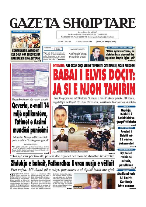 Gazeta Shqiptare 2013-11-03