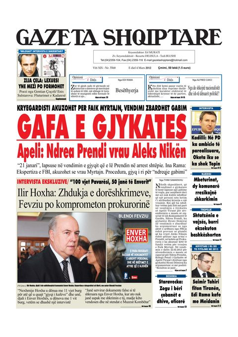 Gazeta Shqiptare 2013-03-04