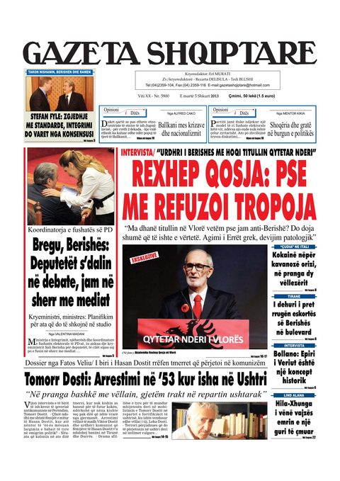 Gazeta Shqiptare 2013-02-05