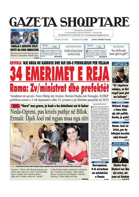 Gazeta Shqiptare 2013-10-05
