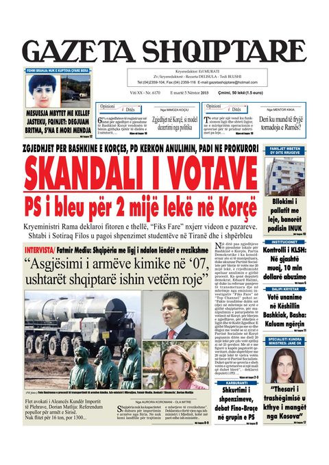 Gazeta Shqiptare 2013-11-05