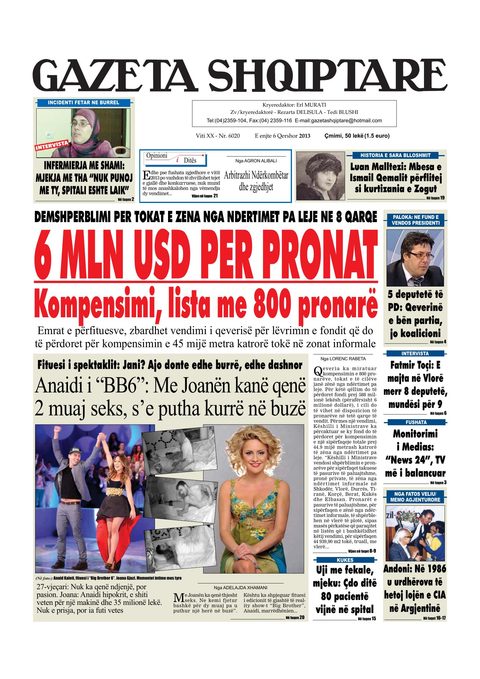 Gazeta Shqiptare 2013-06-06