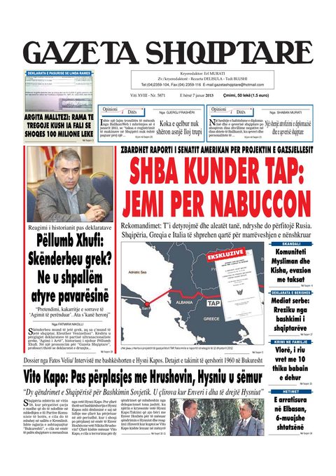 Gazeta Shqiptare 2013-01-07