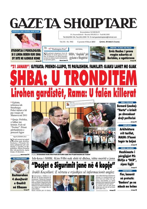 Gazeta Shqiptare 2013-02-08