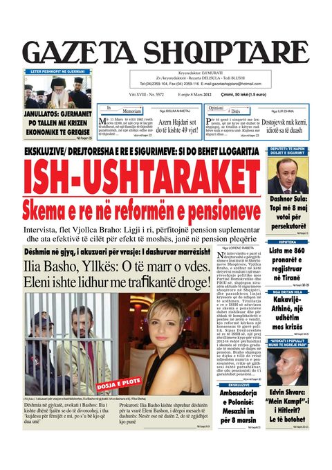 Gazeta Shqiptare 2013-03-08