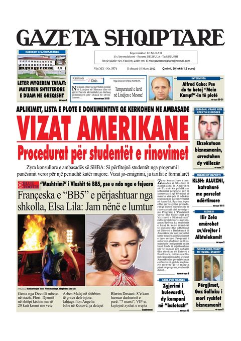 Gazeta Shqiptare 2013-03-10