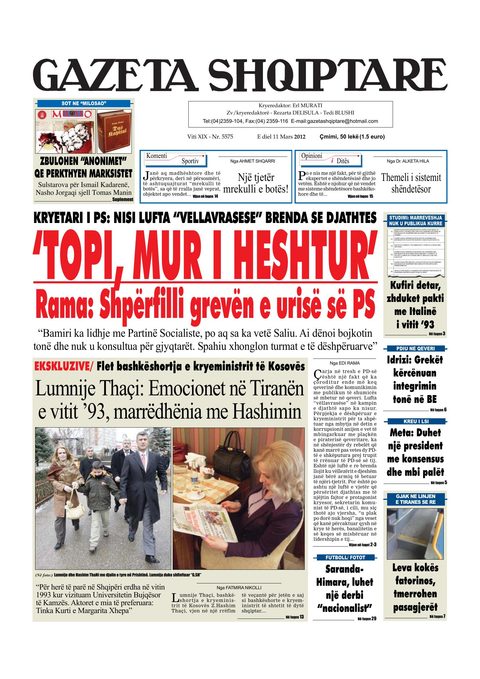 Gazeta Shqiptare 2013-03-11