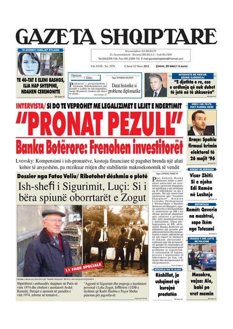 Gazeta Shqiptare 2013-03-12