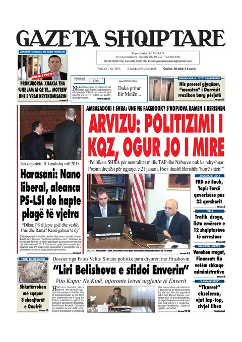 Gazeta Shqiptare 2013-01-09