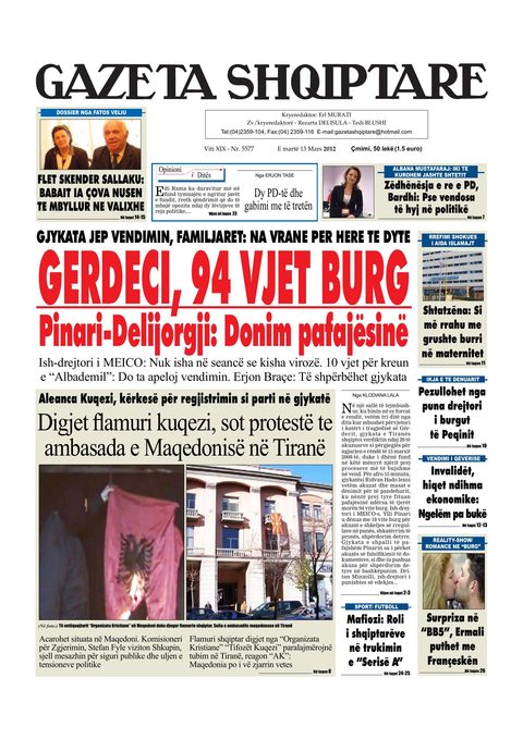 Gazeta Shqiptare 2013-03-13