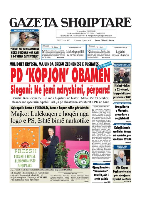 Gazeta Shqiptare 2013-01-11