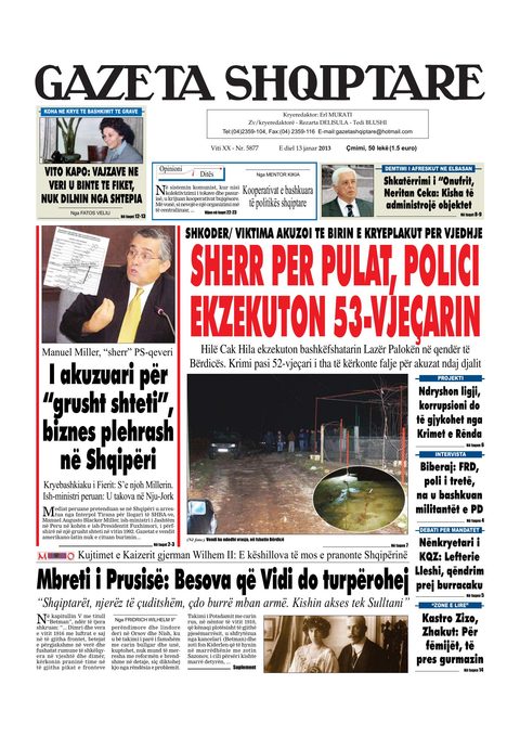 Gazeta Shqiptare 2013-01-13