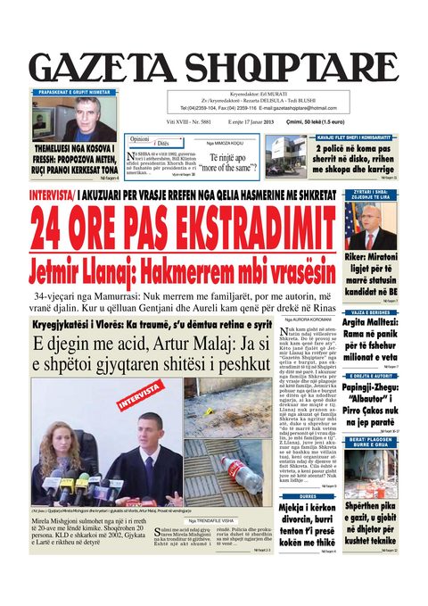 Gazeta Shqiptare 2013-01-17