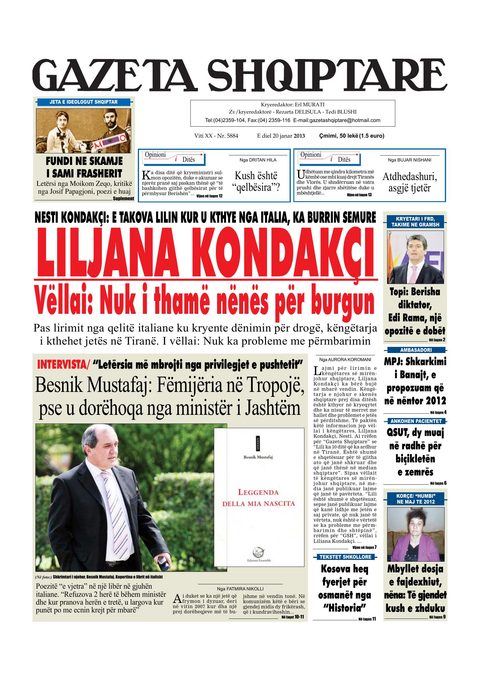 Gazeta Shqiptare 2013-01-20
