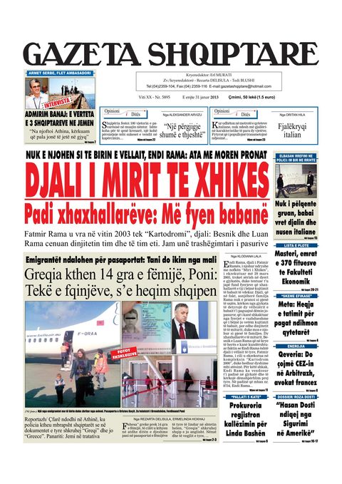 Gazeta Shqiptare 2013-01-31