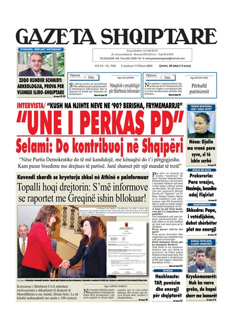 Gazeta Shqiptare 2013-02-13