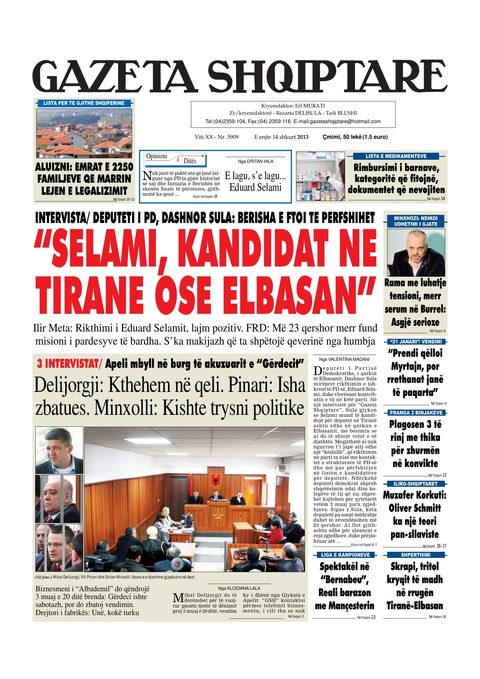 Gazeta Shqiptare 2013-02-14