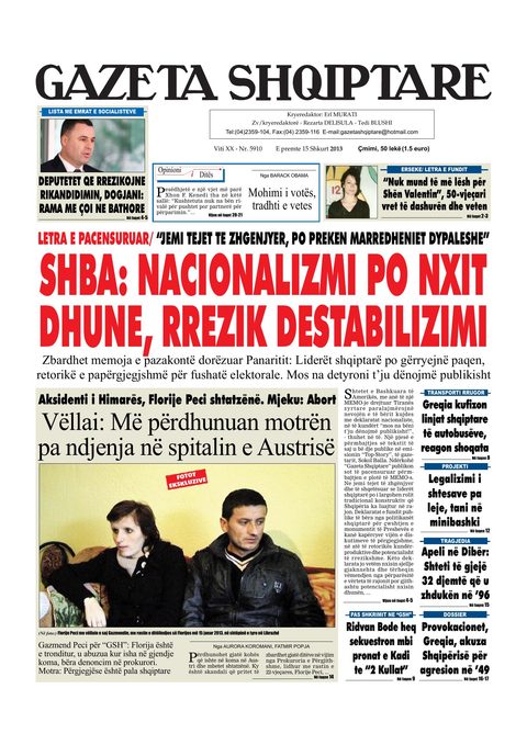 Gazeta Shqiptare 2013-02-15