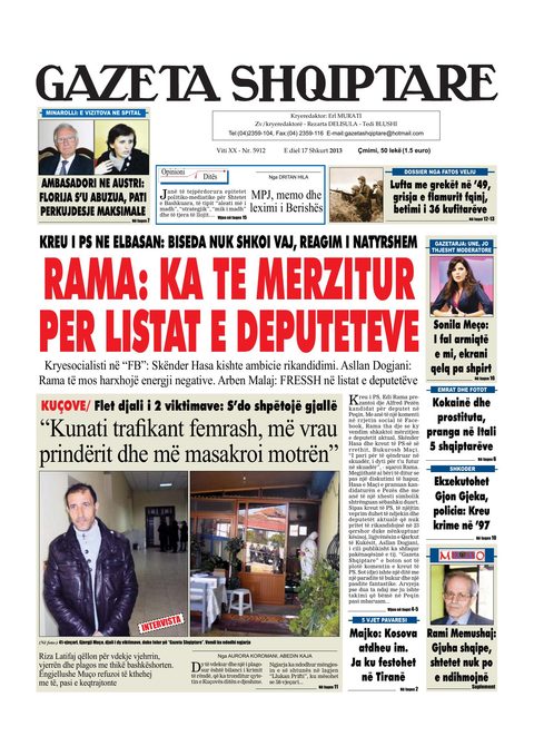 Gazeta Shqiptare 2013-02-17