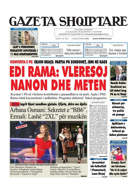 Gazeta Shqiptare 2013-02-23