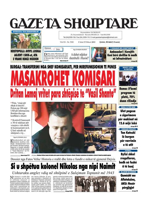 Gazeta Shqiptare 2013-02-25