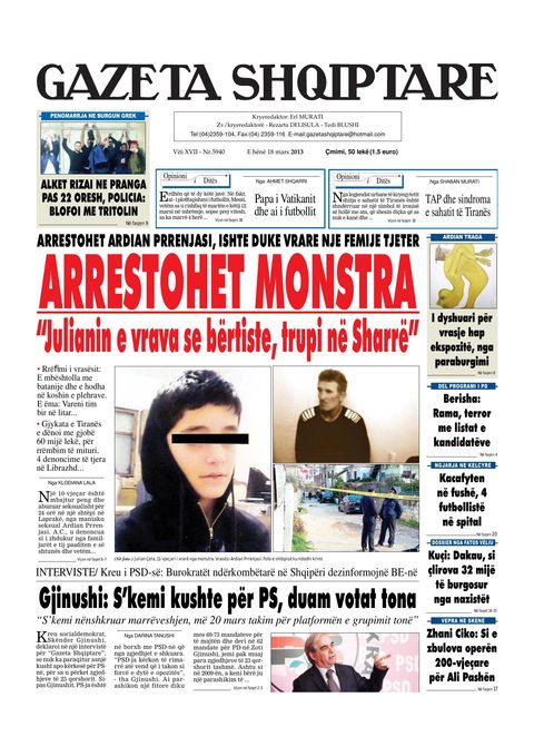 Gazeta Shqiptare 2013-03-18