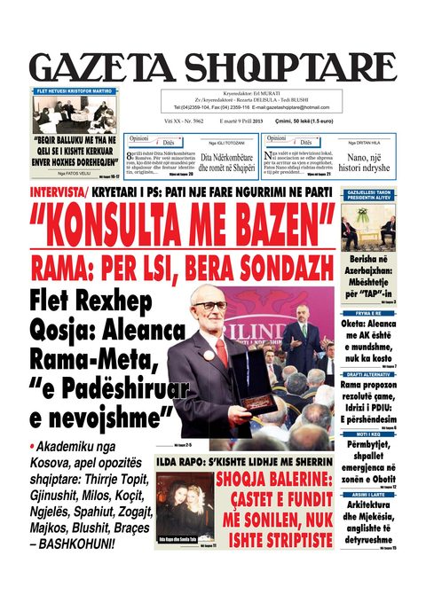 Gazeta Shqiptare 2013-04-09