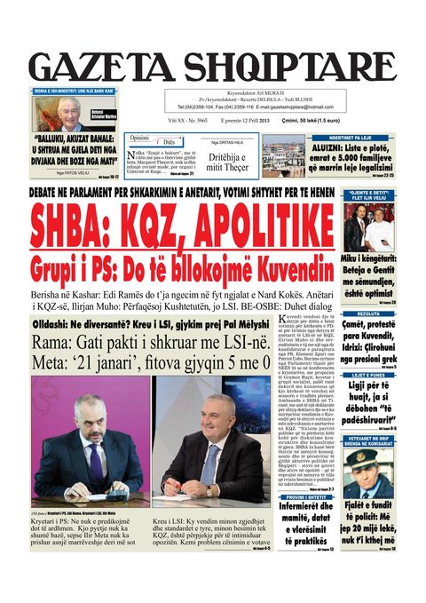 Gazeta Shqiptare 2013-04-12