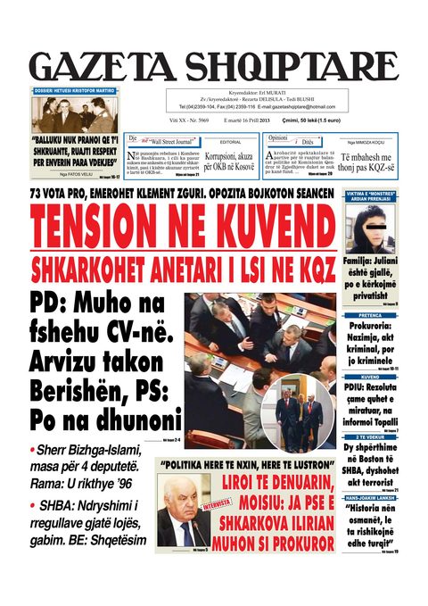 Gazeta Shqiptare 2013-04-16