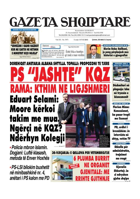 Gazeta Shqiptare 2013-04-18