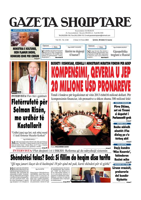 Gazeta Shqiptare 2013-10-14