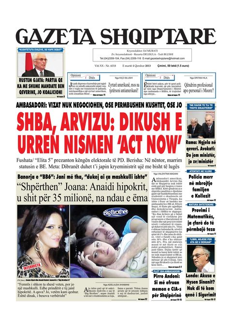 Gazeta Shqiptare 2013-06-04