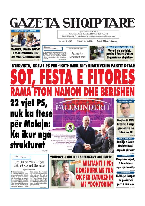 Gazeta Shqiptare 2013-07-01