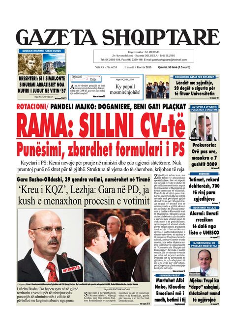 Gazeta Shqiptare 2013-07-09